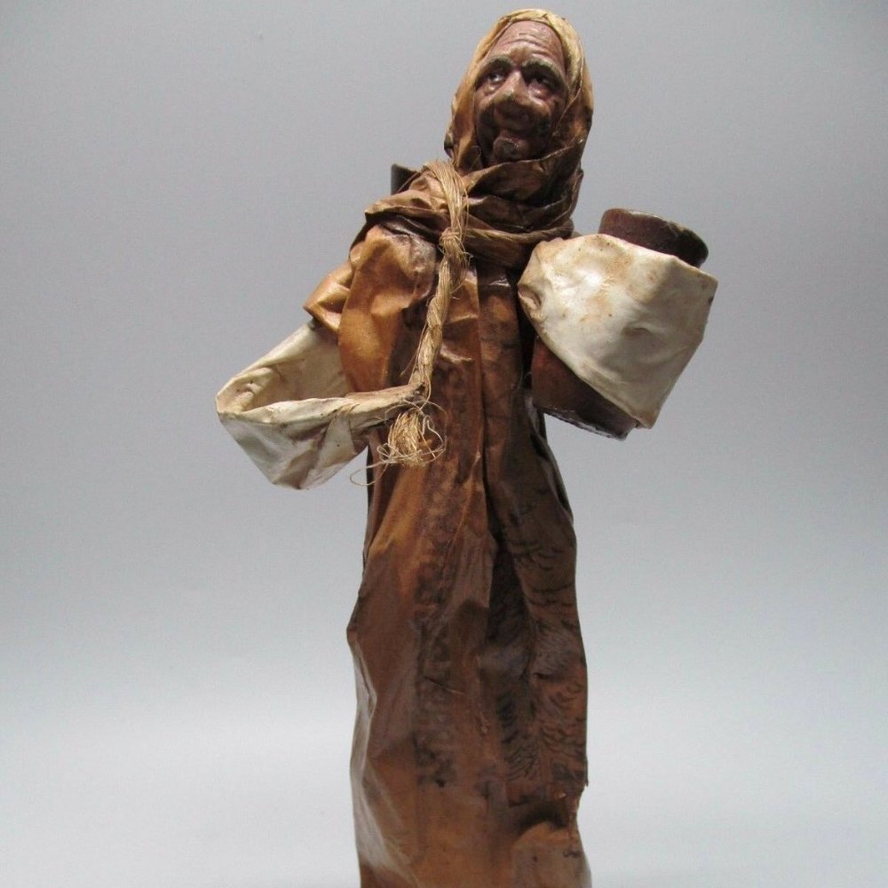 Vtg Paper Mache Folk Art Figurine - Picture 3 of 9
